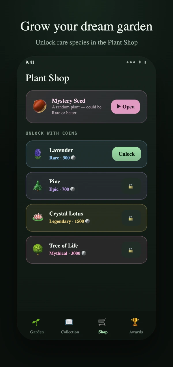 Bloom365 — the Plant Shop with common, rare, epic and mythical species