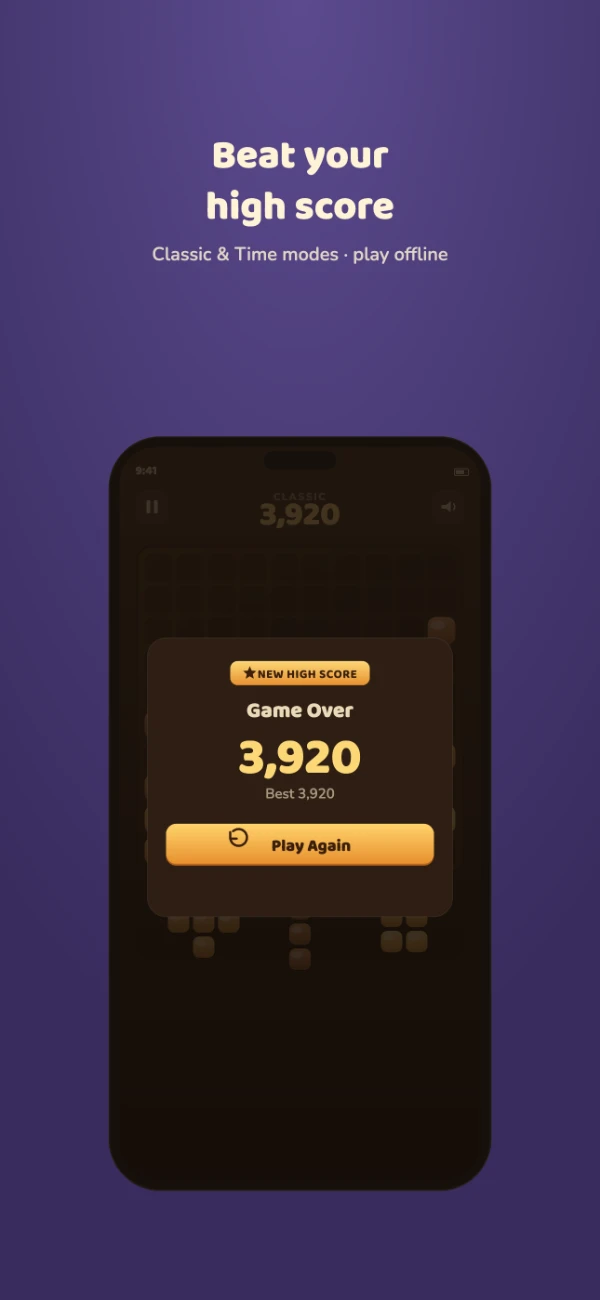 Bánh Mì Puzzle home screen — Classic and Time modes, shop and best score