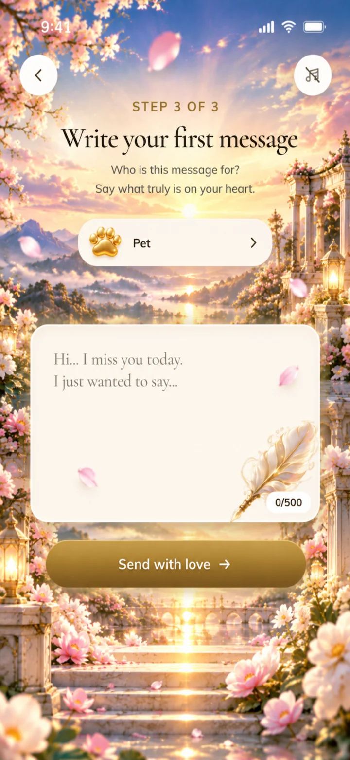 Eternal Messages — write your first message and send it with love