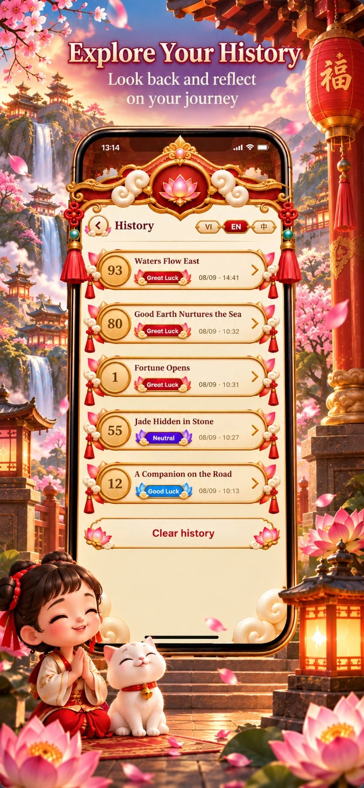 Guan Yin 100 Lots — Choose a topic: work, love, family or health