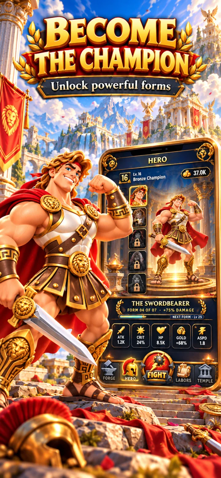 Hercules: Twelve Labors — Hercules in the hall of champions