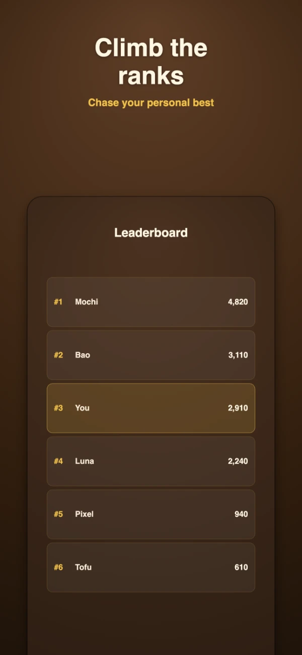 Hidden Puzzle leaderboard — climb the ranks and chase your personal best