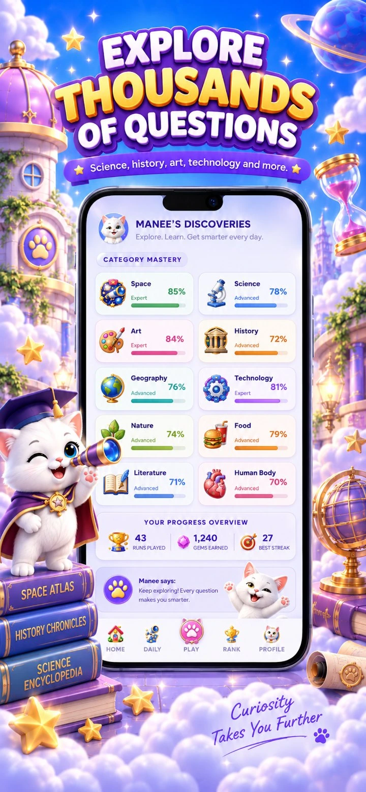 Khao Manee Trivia — Category mastery across ten subjects