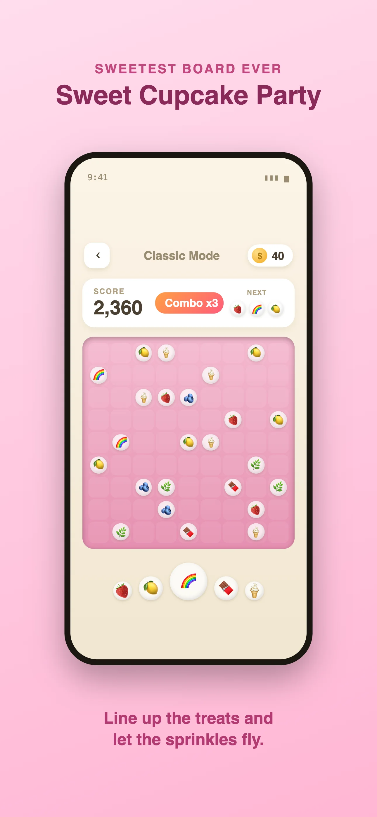 Lines98 Modern Sweet Cupcake theme — line up the treats and let the sprinkles fly