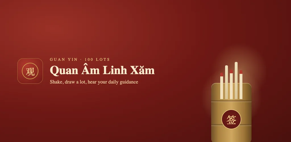 Guan Yin 100 Slots featured graphic — shake, draw a lot, hear your daily guidance